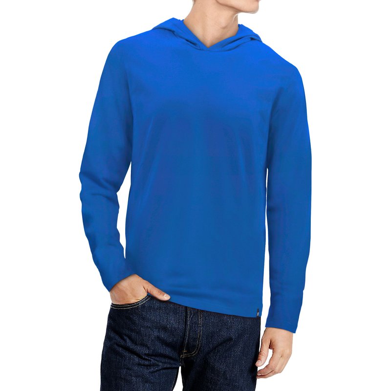 X-ray X Ray Long Sleeve Hooded T-shirt In Ocean Blue