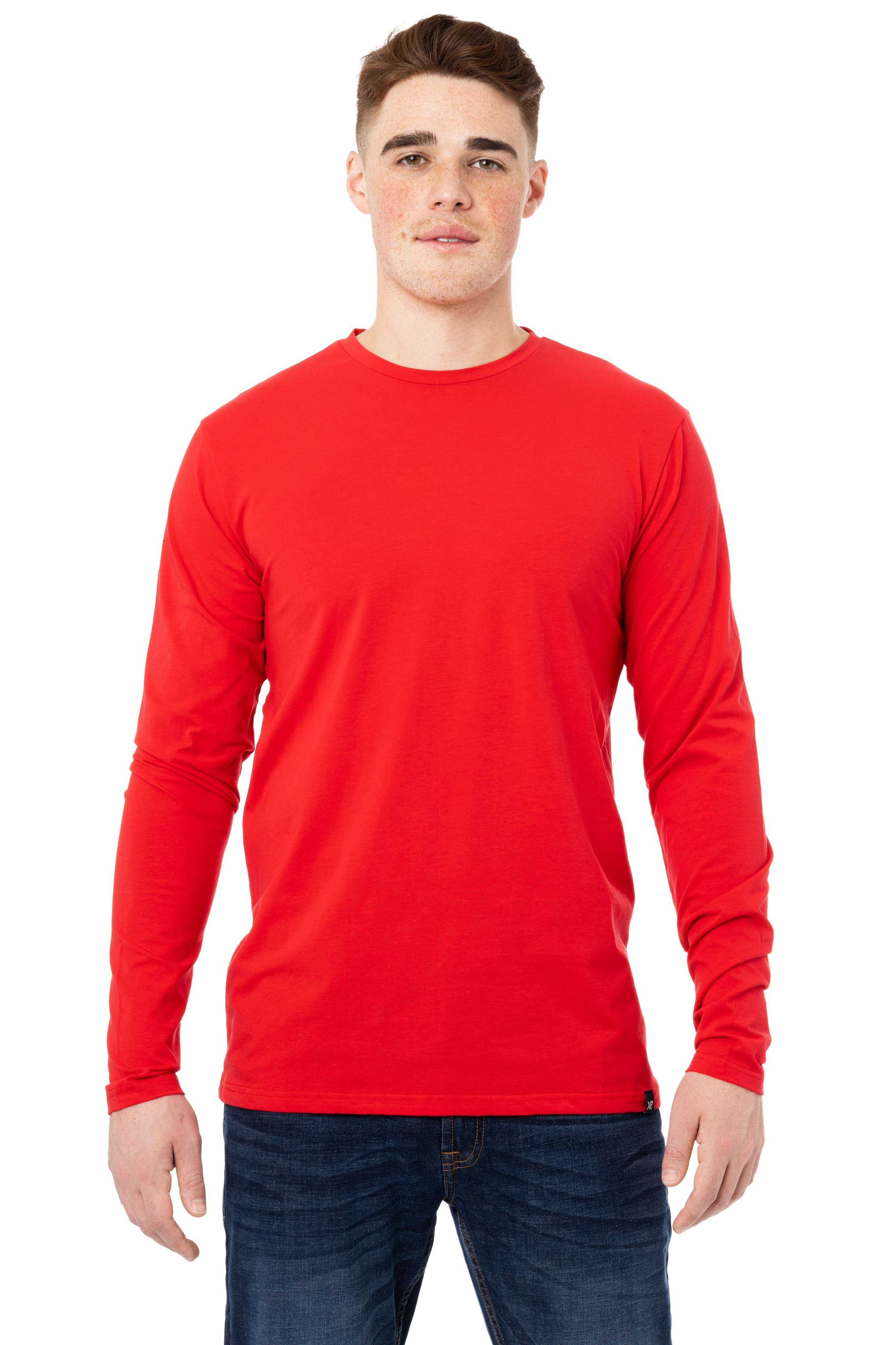 X-ray X Ray Long Sleeve V-neck T-shirt In Red
