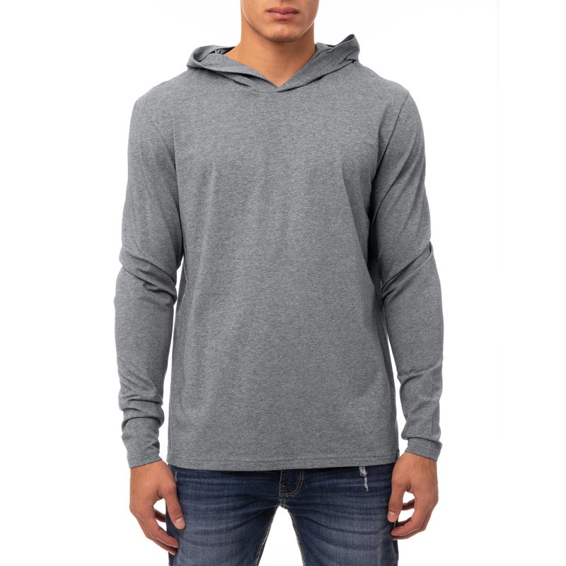Shop X-ray Men's Classic Long Sleeve Hooded T-shirt In Grey