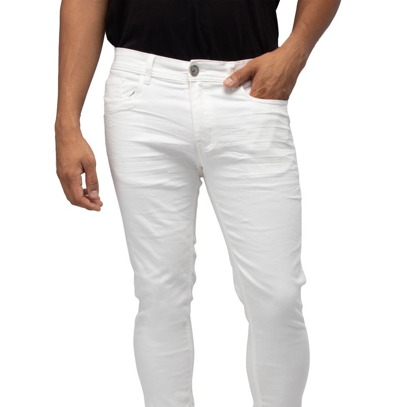 Shop X-ray Men's Commuter Color Denim Jeans In White