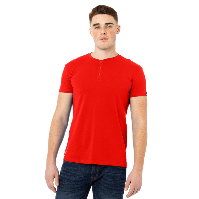 Shop X-ray X Ray Men's Basic Henley Neck Short Sleeve T-shirt In Red