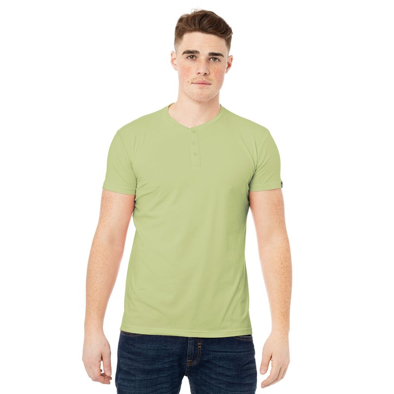 Shop X-ray X Ray Men's Basic Henley Neck Short Sleeve T-shirt In Green