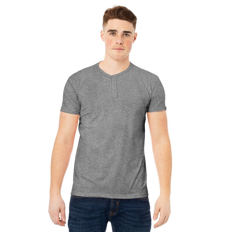 Shop X-ray X Ray Men's Basic Henley Neck Short Sleeve T-shirt In Grey