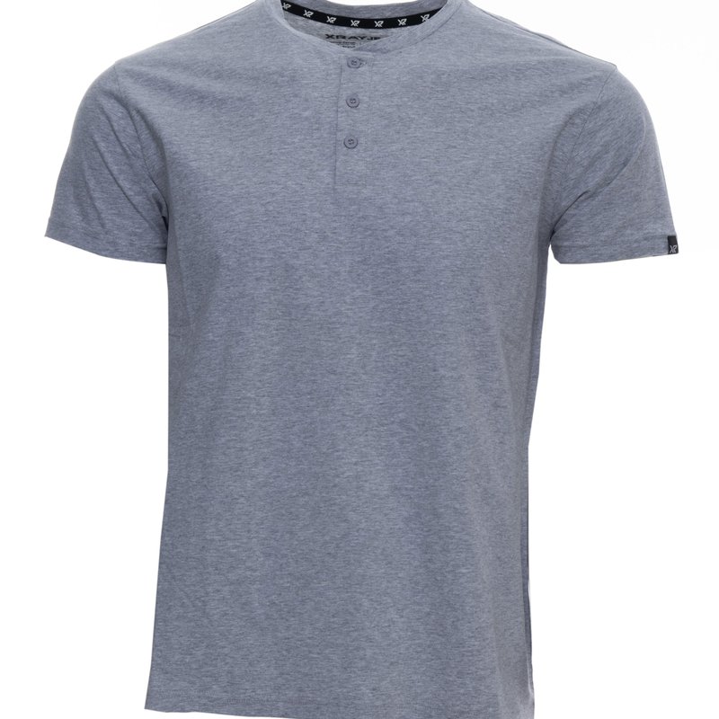 X-ray X Ray Men's Short Sleeves Henley T-shirt In Cloud Grey