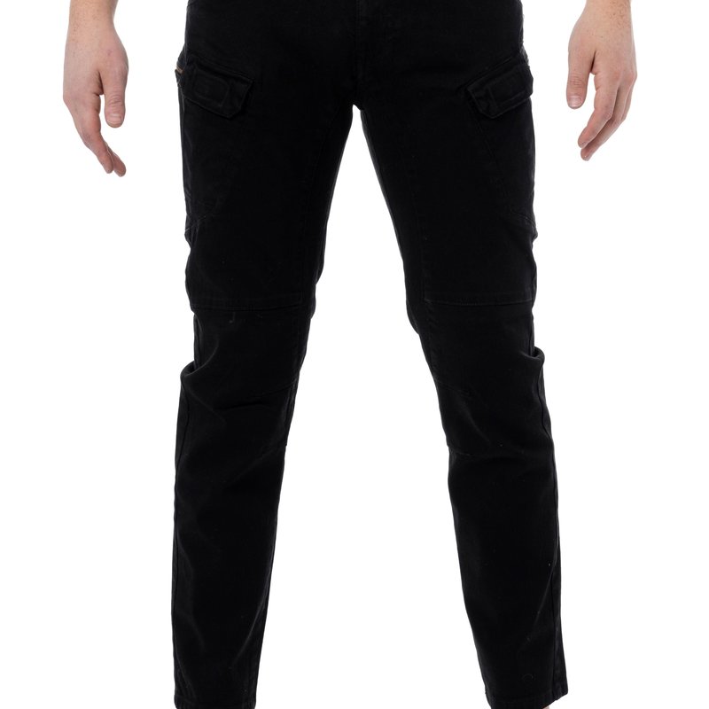 X-ray Stretch Twill Slim Fit Cargo Pants In Black