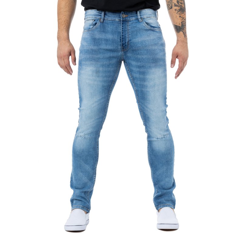 Shop X-ray Men's Superflex Slim Fit Wash Denim Jeans In Blue
