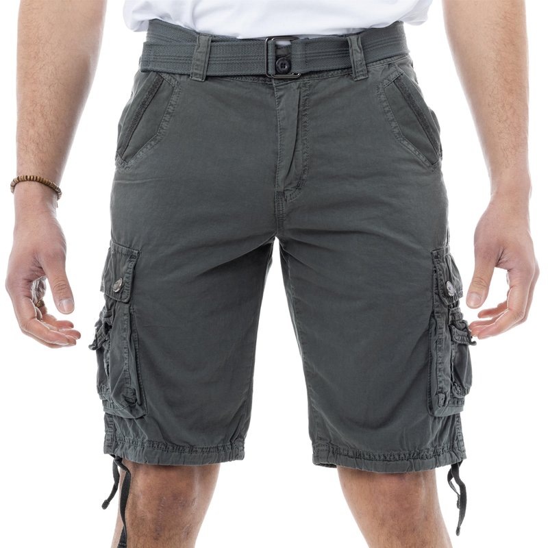 X-ray Mens Tactical Bermuda Cargo Shorts Camo And Solid Colors 12.5" Inseam Knee Length Classic Fit Multi In Grey