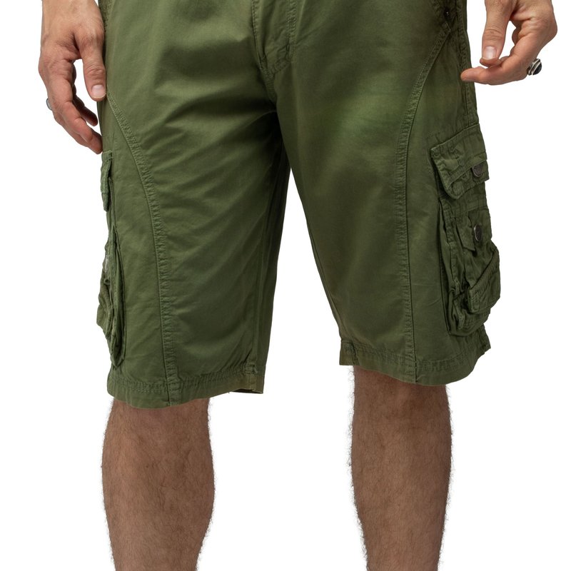 Shop X-ray Mens Tactical Cargo Shorts Camo And Solid Colors 12.5" Inseam Knee Length Classic Fit Multi Pocket In Green