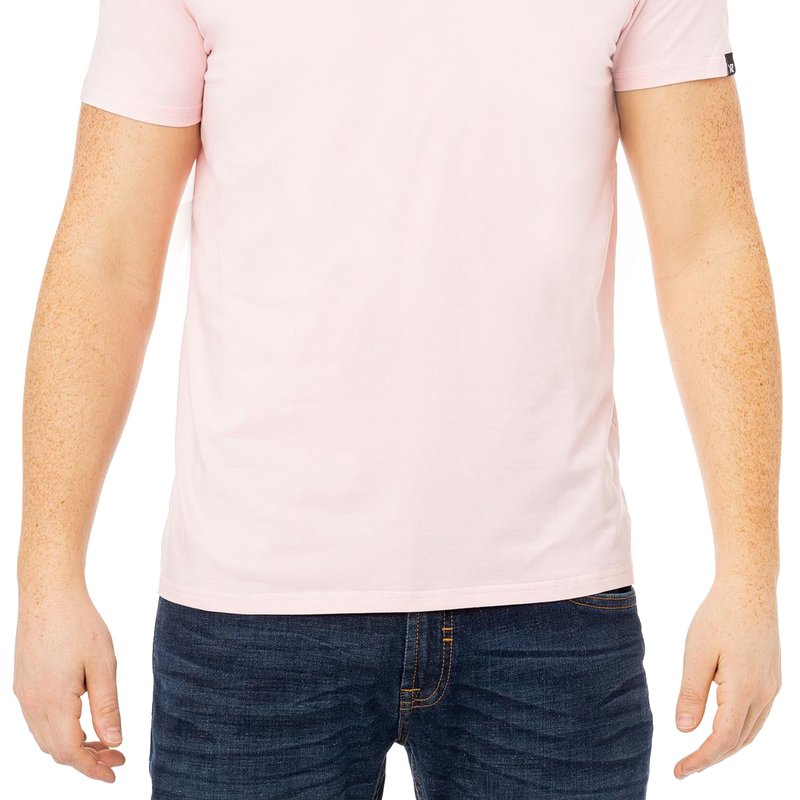Shop X-ray Men's V-neck T-shirt Color Collection 2021 Xmts-2641 In Pink