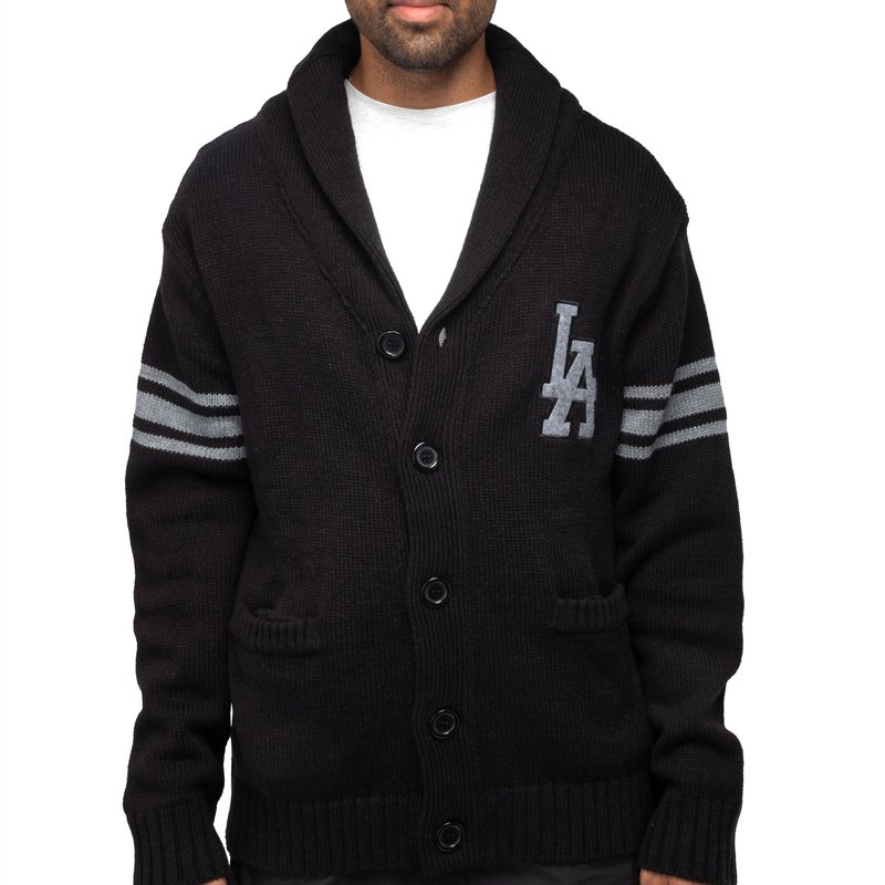 Shop X-ray Shawl Collar Heavy Gauge Cardigan With City Patch In Black