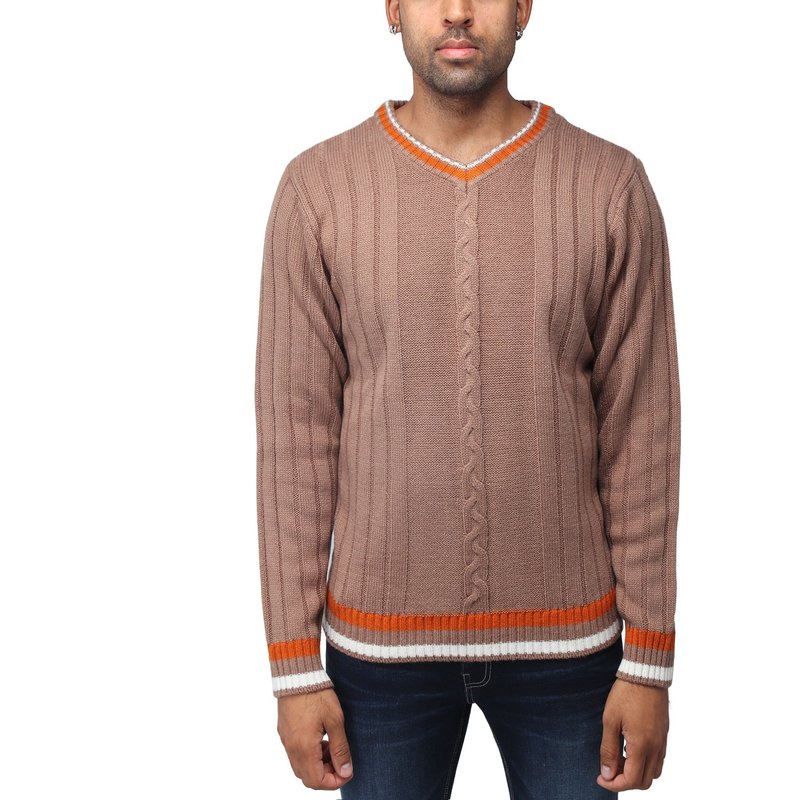 Shop X-ray V Neck Sweater Men Regular And Big & Tall In Orange