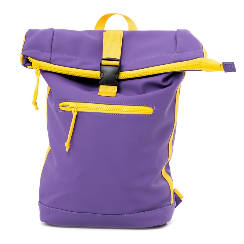 X-ray Waterproof Expandable Roll Top Backpack In Purple