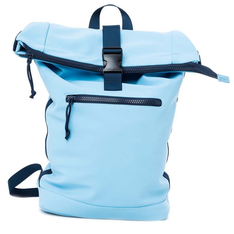 X-ray Waterproof Expandable Roll Top Backpack In Blue