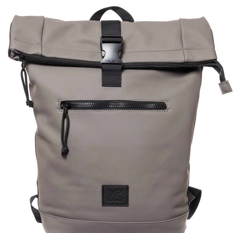 X-ray Waterproof Expandable Roll Top Backpack In Gray