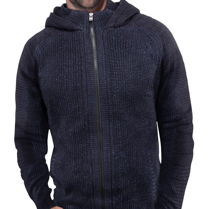 Shop X-ray Xmw-39135 | Button Cable Knit Sweater In Blue