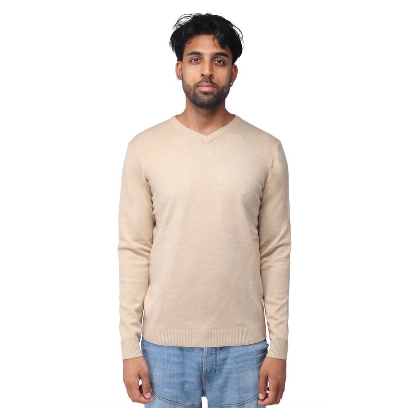 Shop X-ray Xmw-39137 Classic V-neck Sweater In Brown