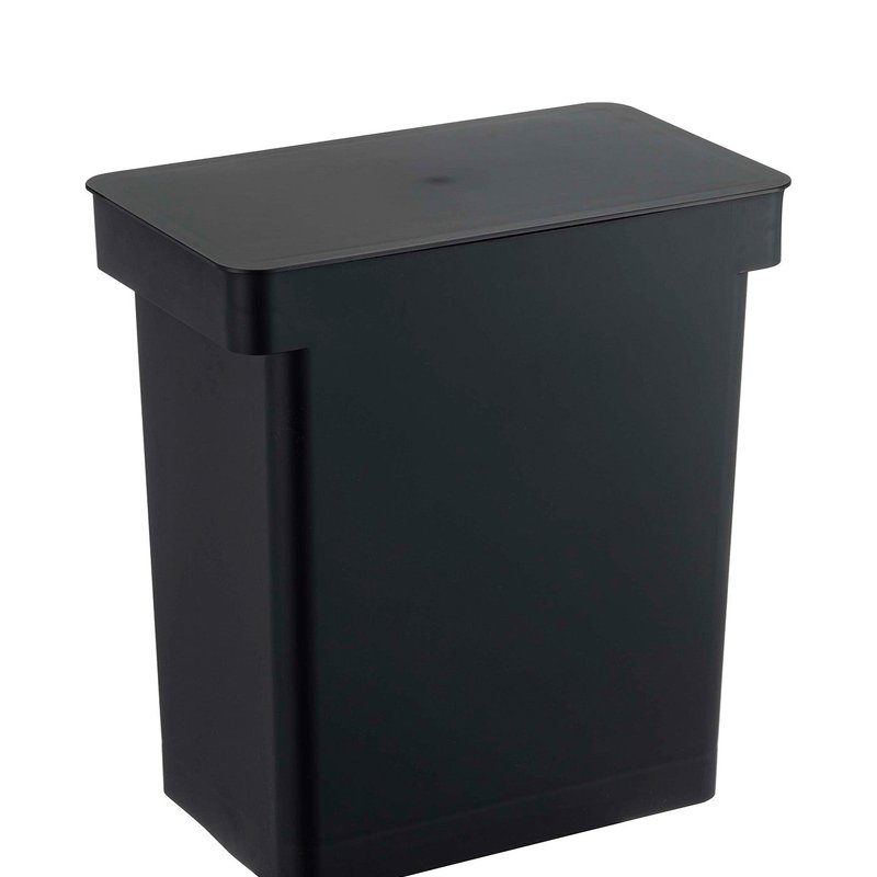 Yamazaki Home Airtight Rolling Trash Can In Black