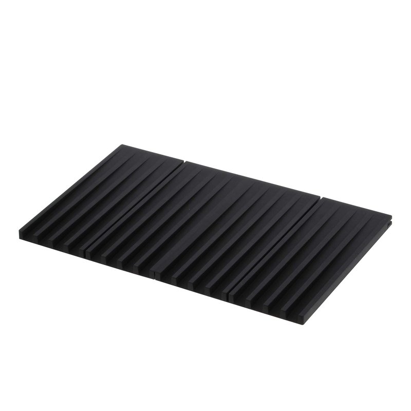Yamazaki Home Folding Dish Drainer Mat & Trivet In Black