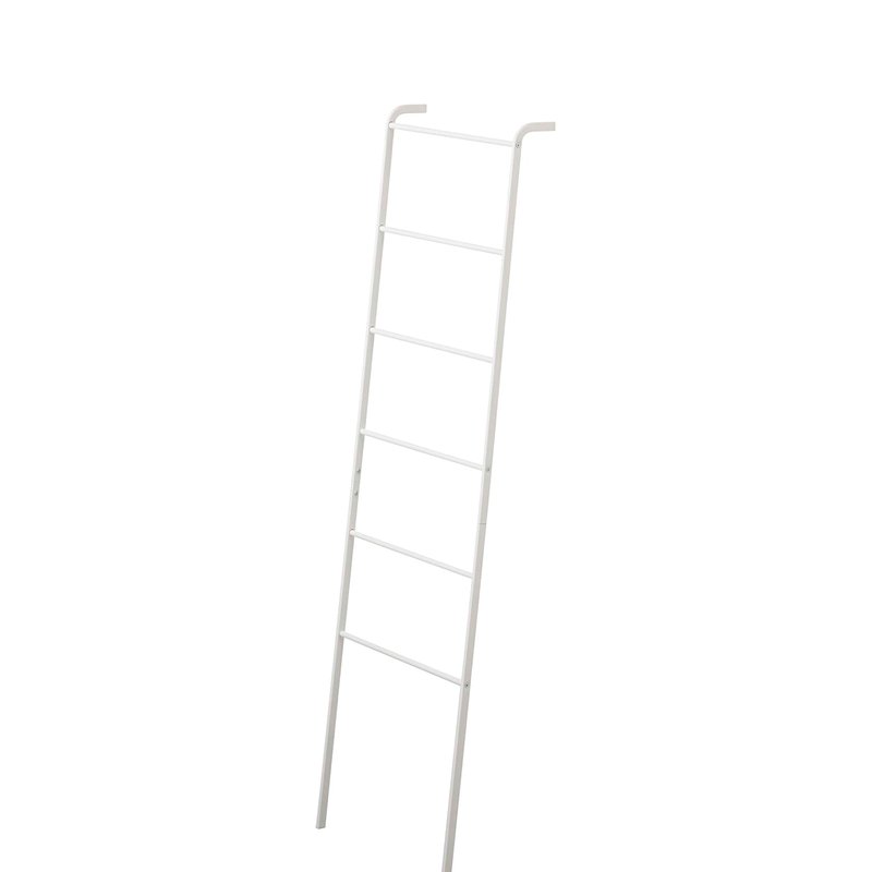 Yamazaki Home Leaning Ladder Rack, 63" H In White