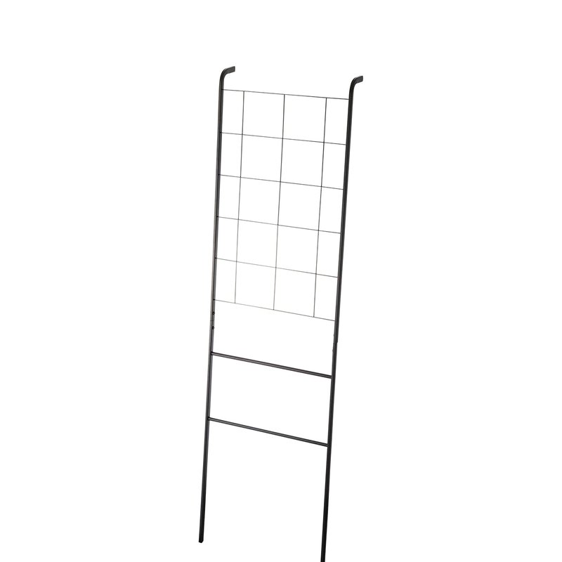 Yamazaki Home Leaning Ladder With Grid Panel, 63" H In Black
