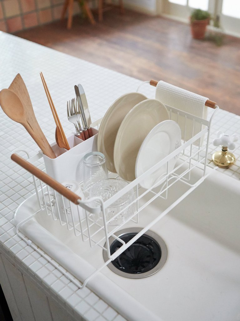 Over-the-Sink Dish Rack - White