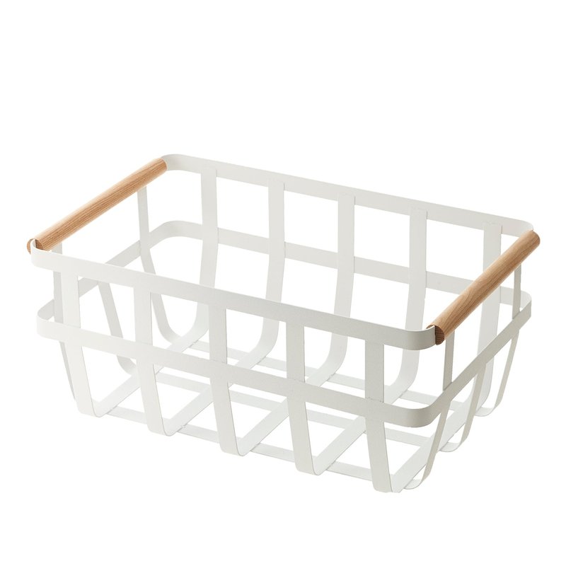 Yamazaki Home Storage Basket In White