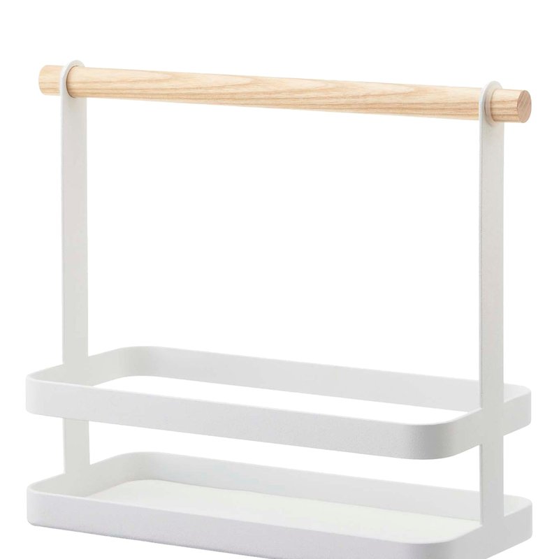 Yamazaki Home Tabletop Storage Caddy In White