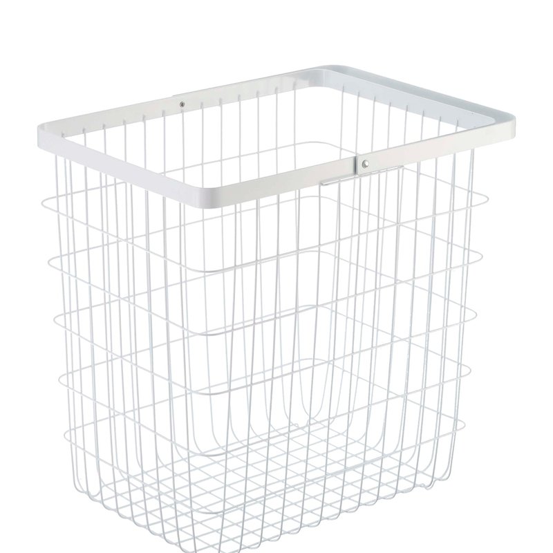 Yamazaki Home Wire Basket, 15" H In White