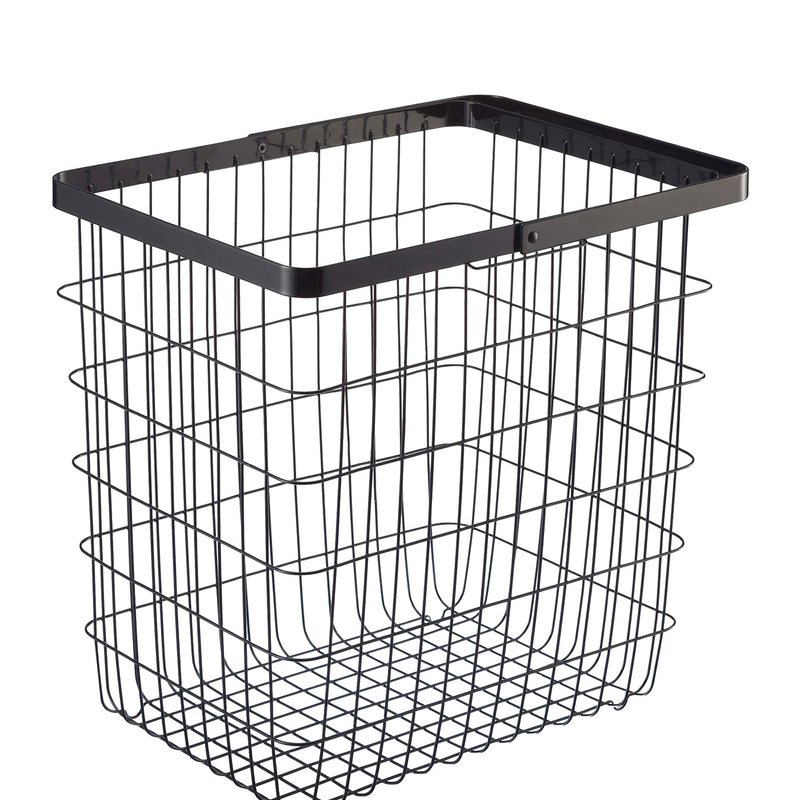 Yamazaki Home Wire Basket, 15" H In Black