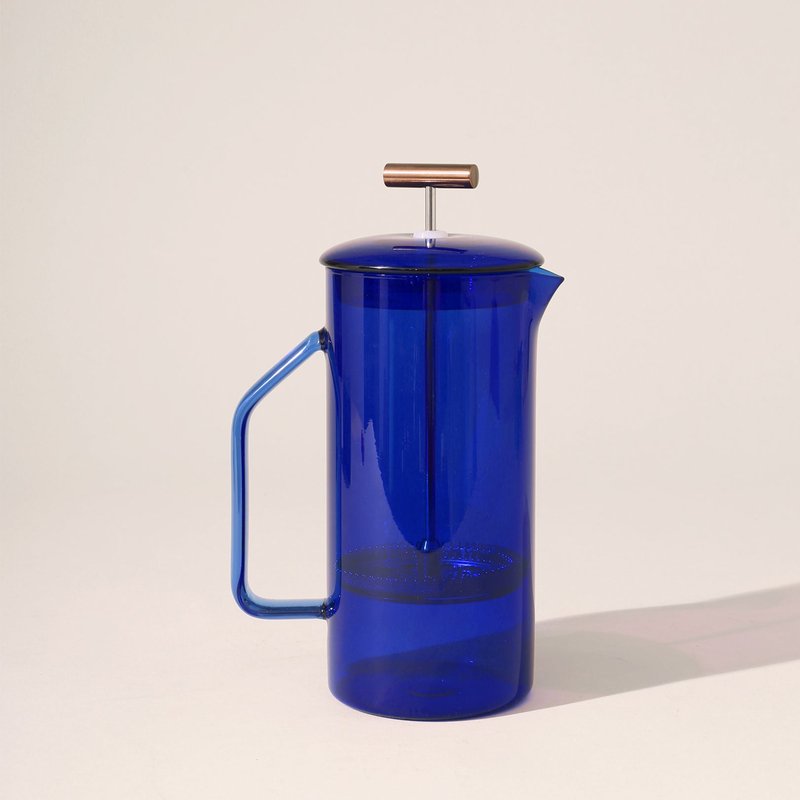 Shop Yield 850 ml Glass French Press In Blue