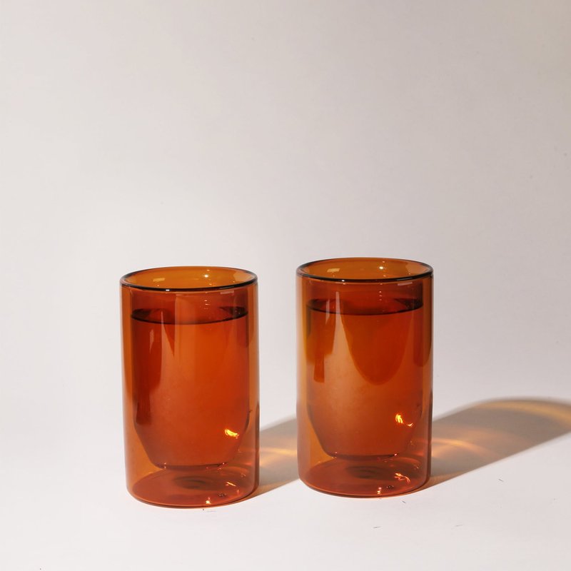 Yield Double-wall 6oz Glasses In Brown