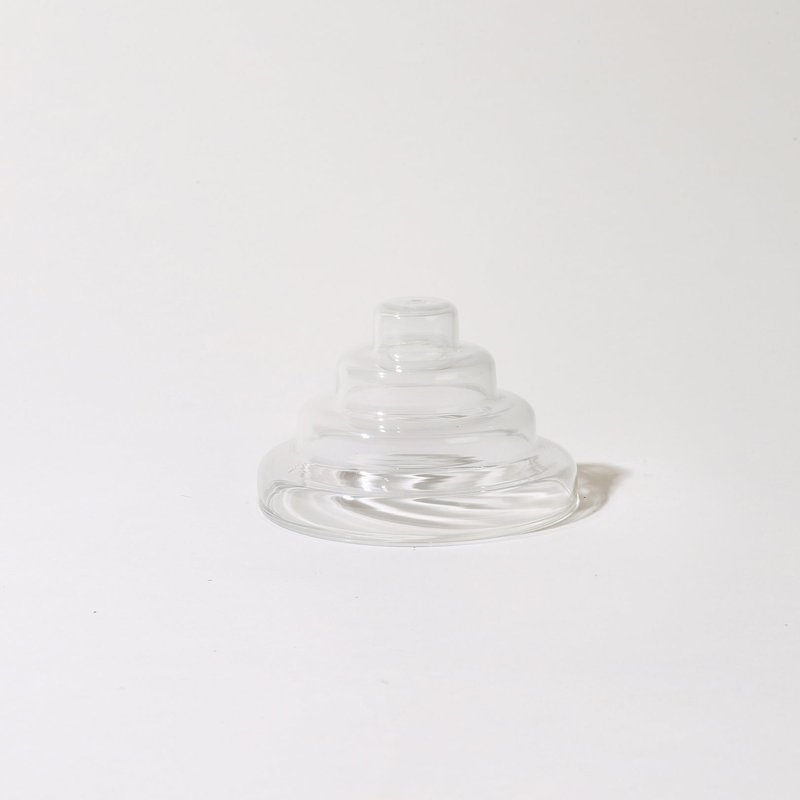 Yield Glass Incense Holder In White