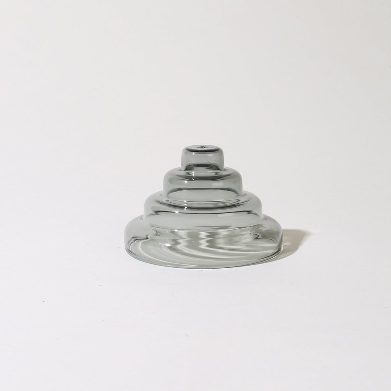 Yield Glass Incense Holder In Grey