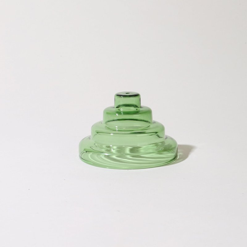 Yield Glass Incense Holder In Green