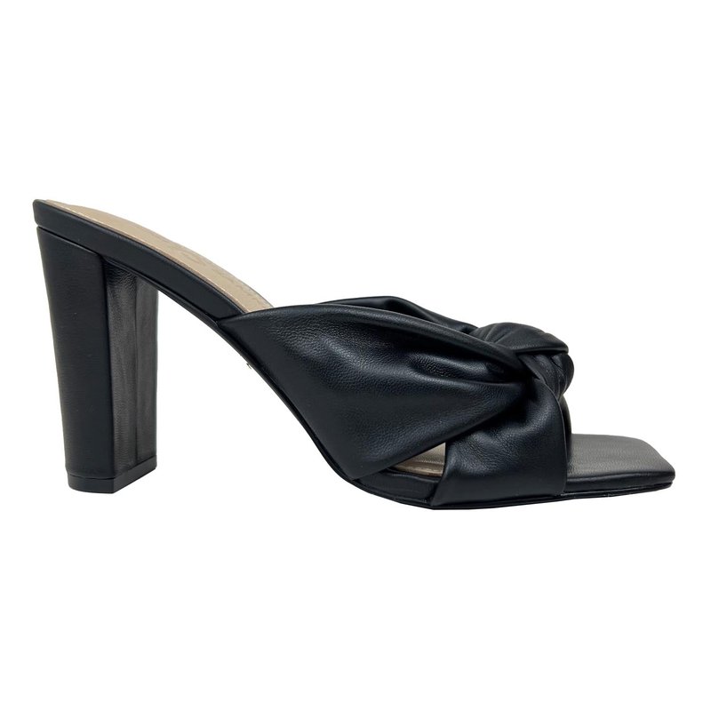 Yosi Samra Hazel Knotted Dress Sandal In Black Leather