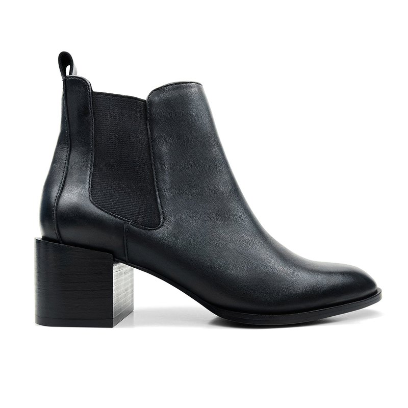 Shop Yosi Samra Melissa Chelsea Boot In Black Leather