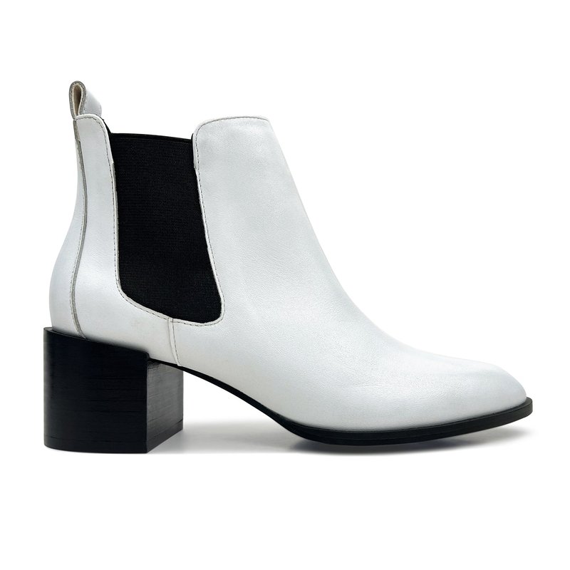 Yosi Samra Melissa Chelsea Boot In White Leather