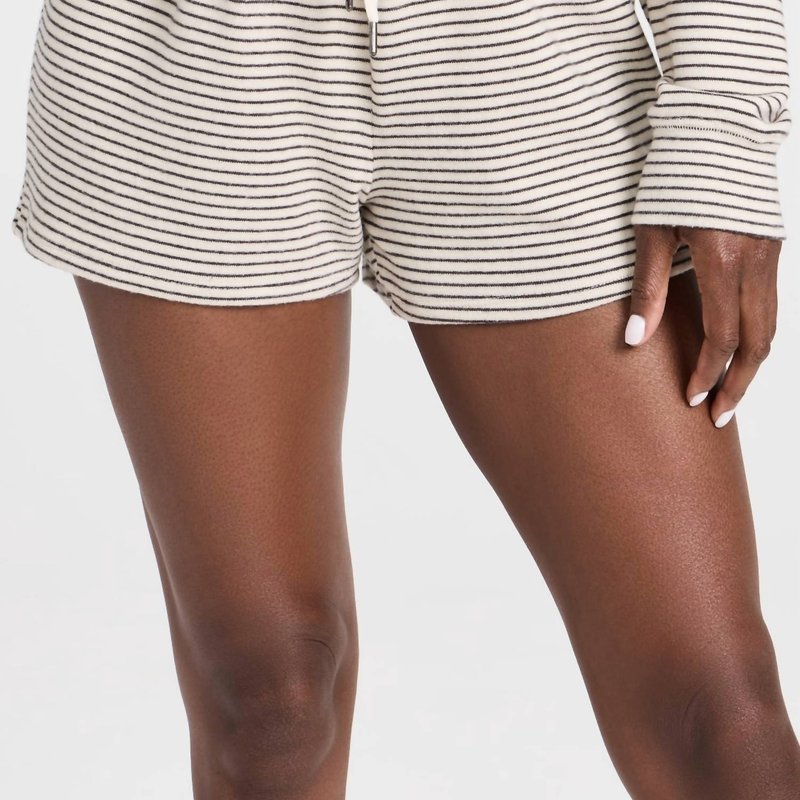 Z Supply Downtime Stripe Shorts In White