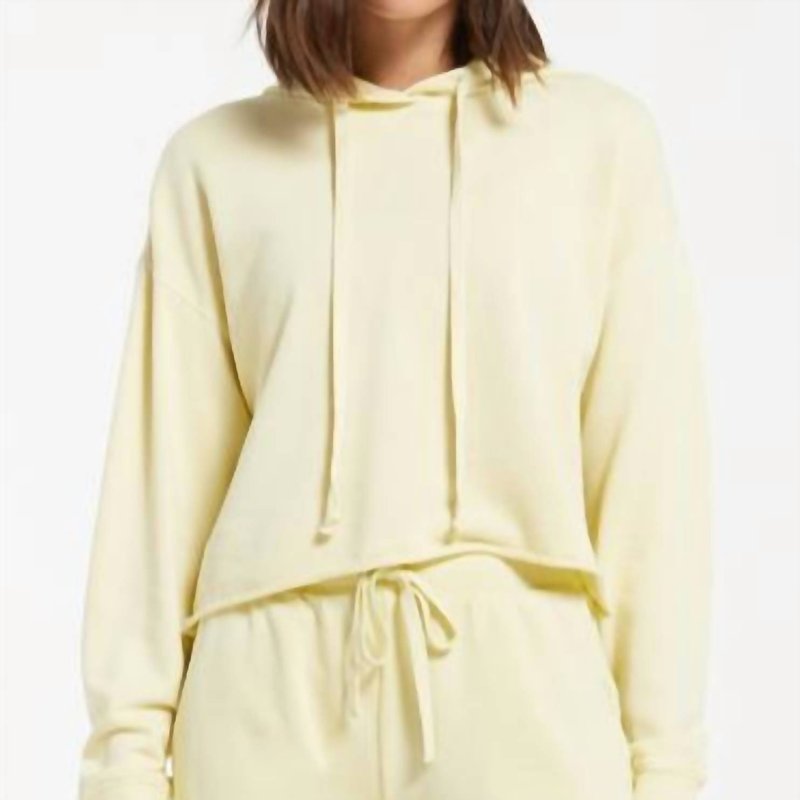 Shop Z Supply Gia Washed Hoodie In Yellow