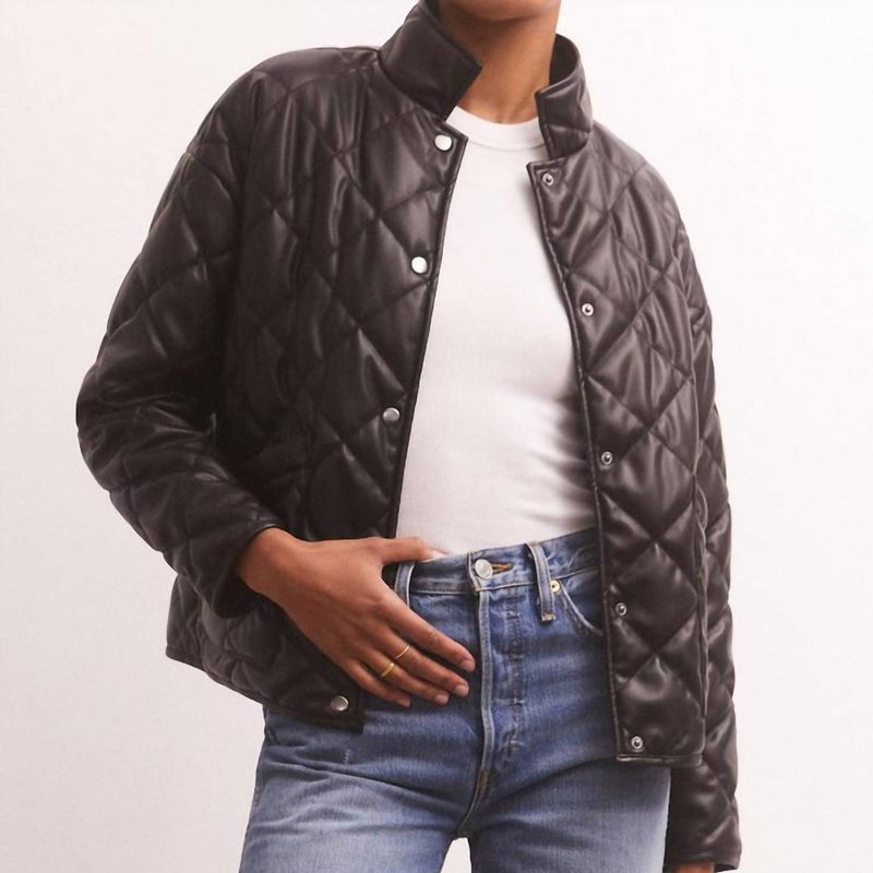 Shop Z Supply Heritage Faux Leather Jacket In Black