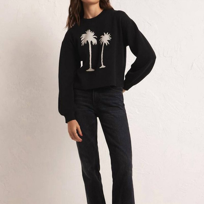 Shop Z Supply In The Palms Sweater In Black
