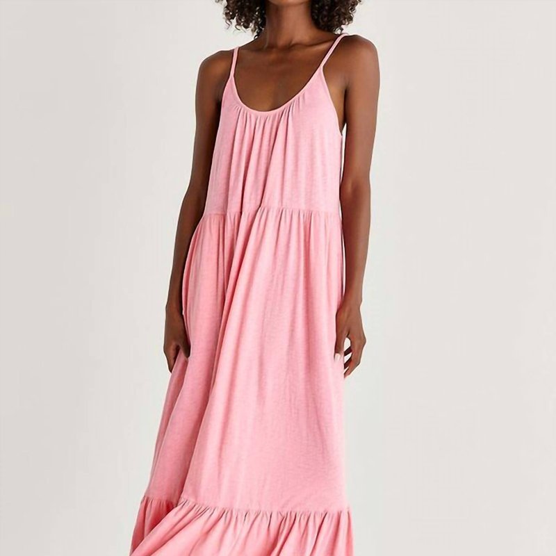 Shop Z Supply Lido Slub Maxi Dress In Pink