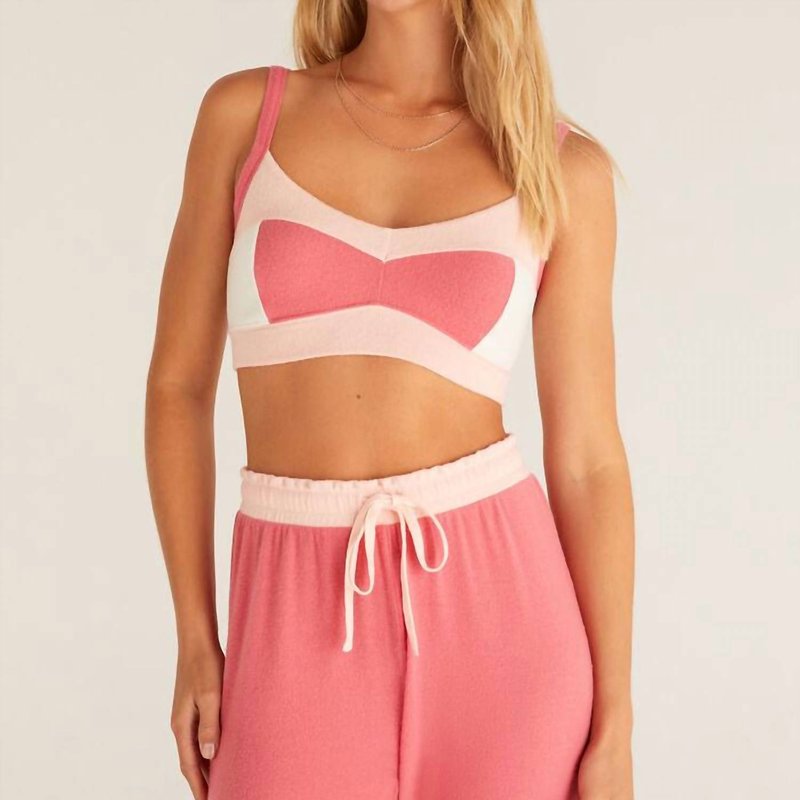 Shop Z Supply Mix Color Tank Bra In Pink
