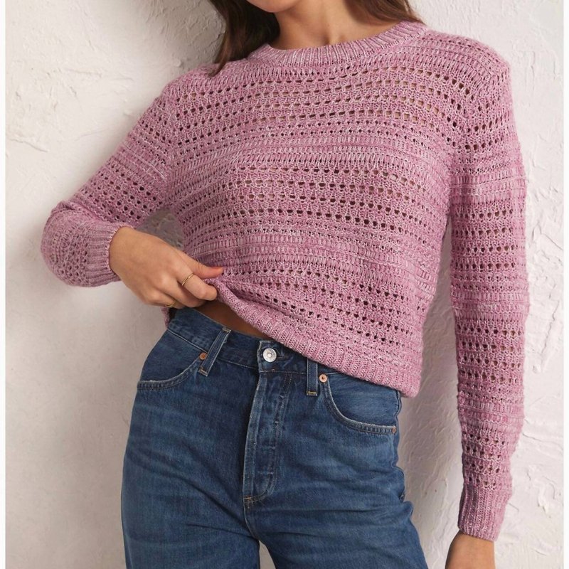 Shop Z Supply Open Yarn Sweater In Pink