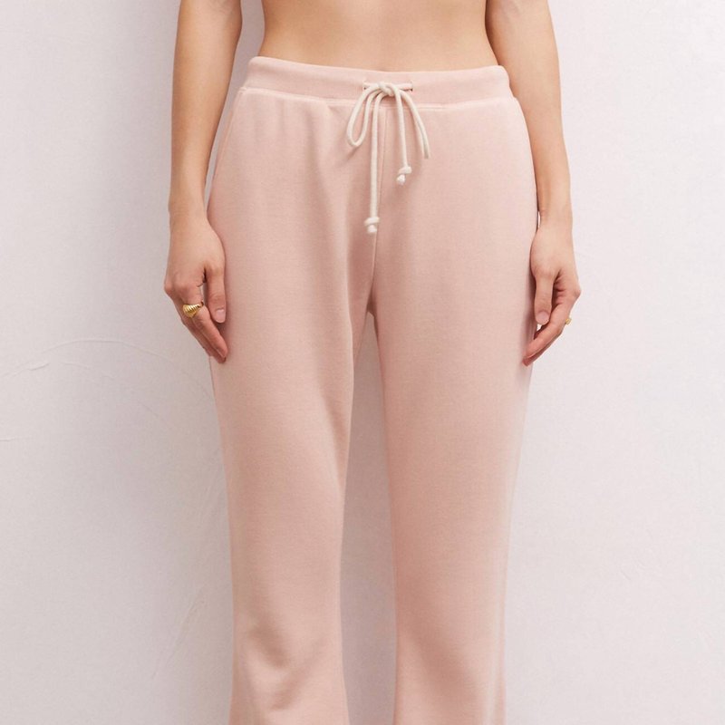 Shop Z Supply Shane Flare Pant In Soft Pink