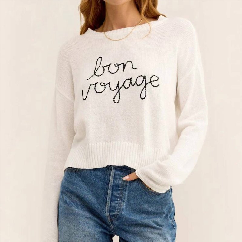 Shop Z Supply Sienna Bon Voyage Sweater In White