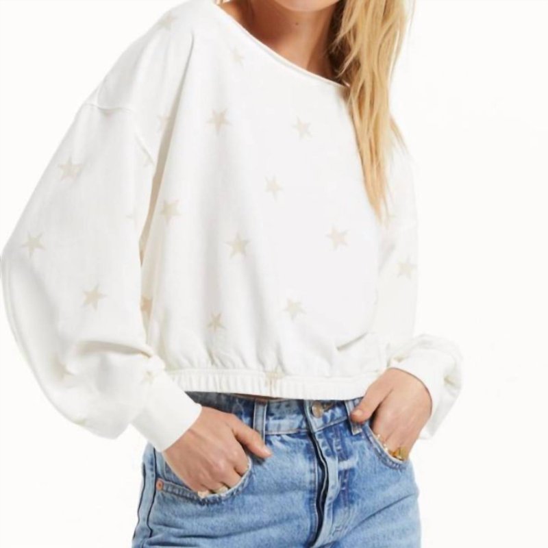 Shop Z Supply Summer Star Sweatshirt In White