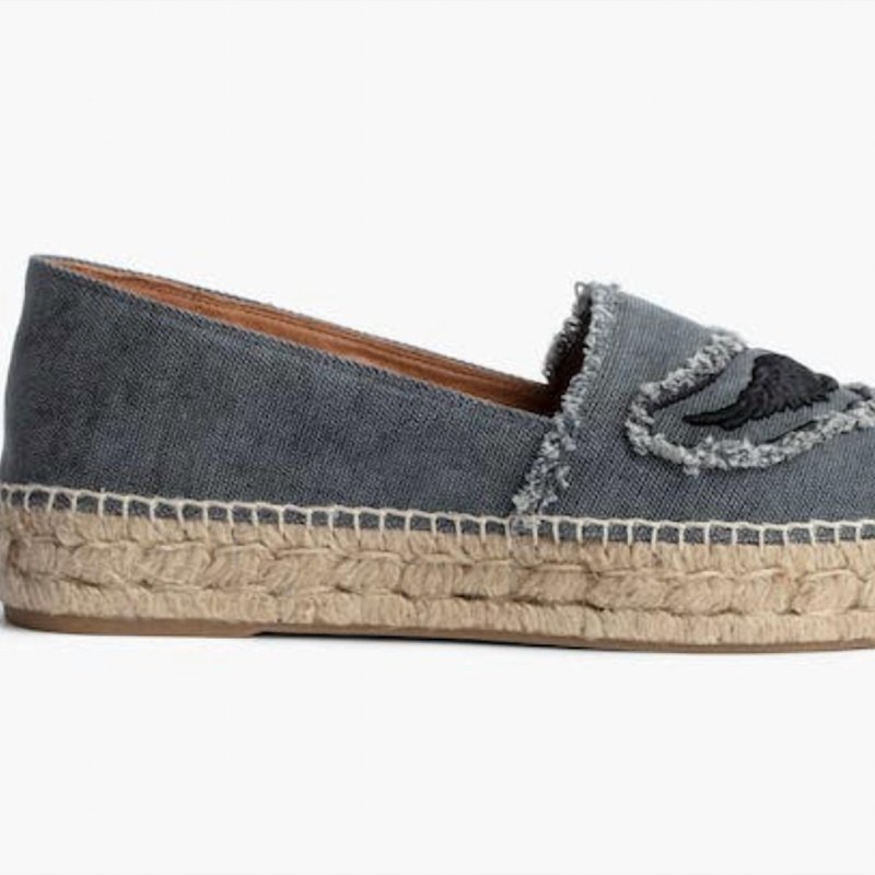 Zadig & Voltaire Canvas Espadrille Shoes In Black