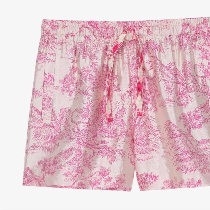 Shop Zadig & Voltaire Paxi Jac Toile De Jouy Shorts In Pink