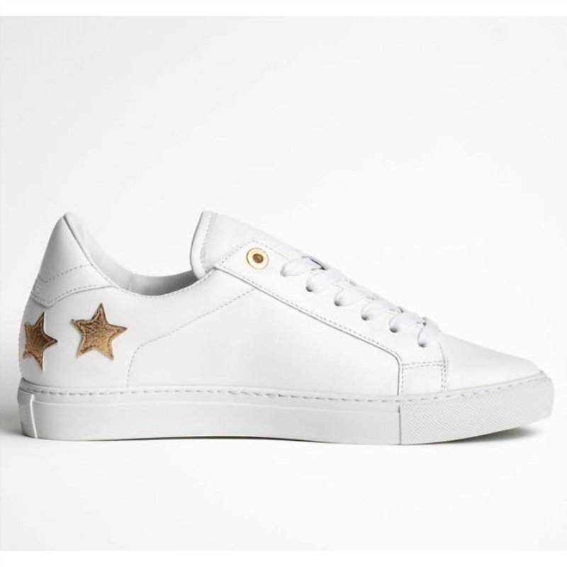 Zadig & Voltaire Smooth Star Sneaker In White